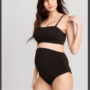 Old Navy Maternity Textured BikiniSwim Bottoms Black XL
